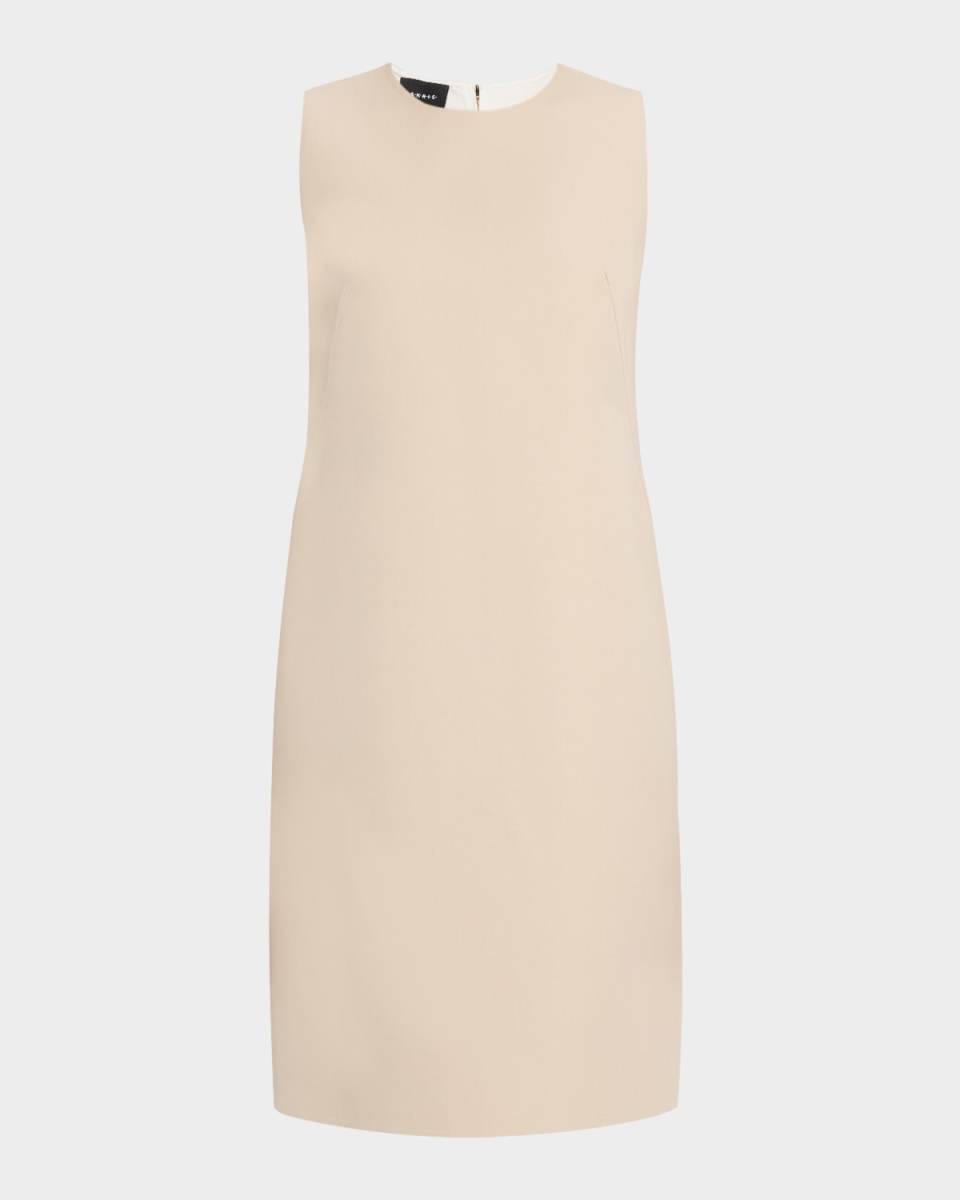 Linen-Blend Sleeveless Shift Dress